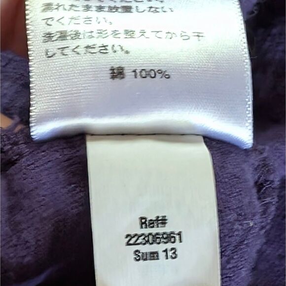 Eddie Bauer Henley Maxi Dress Women's XS Dark Purple Floral Print Drawstring - Picture 5 of 5